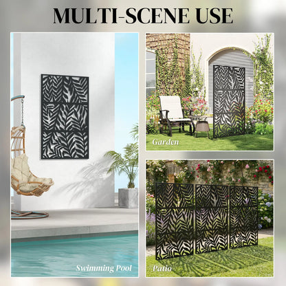 Metal Outdoor Privacy Screen, 72" x 38", Black Side Awnings at Gallery Canada