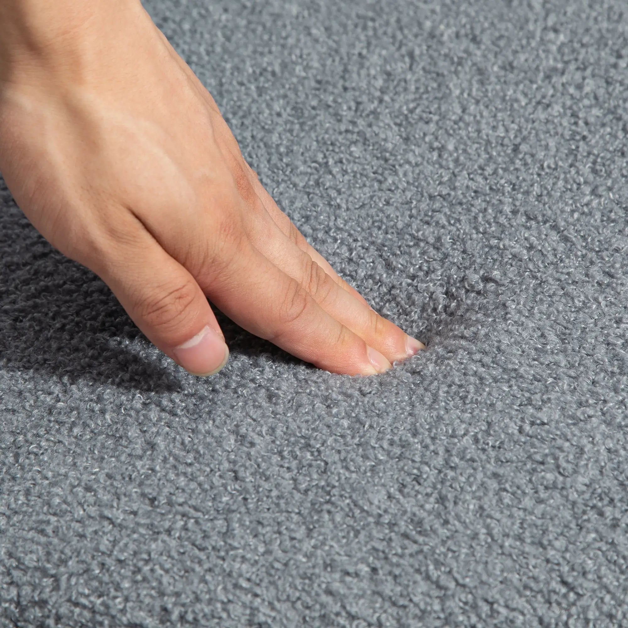 4 Pc Kitchen Chairs, Modern Dining, Berber Fleece Upholstery, Steel Legs, Grey Dining Chairs at Gallery Canada