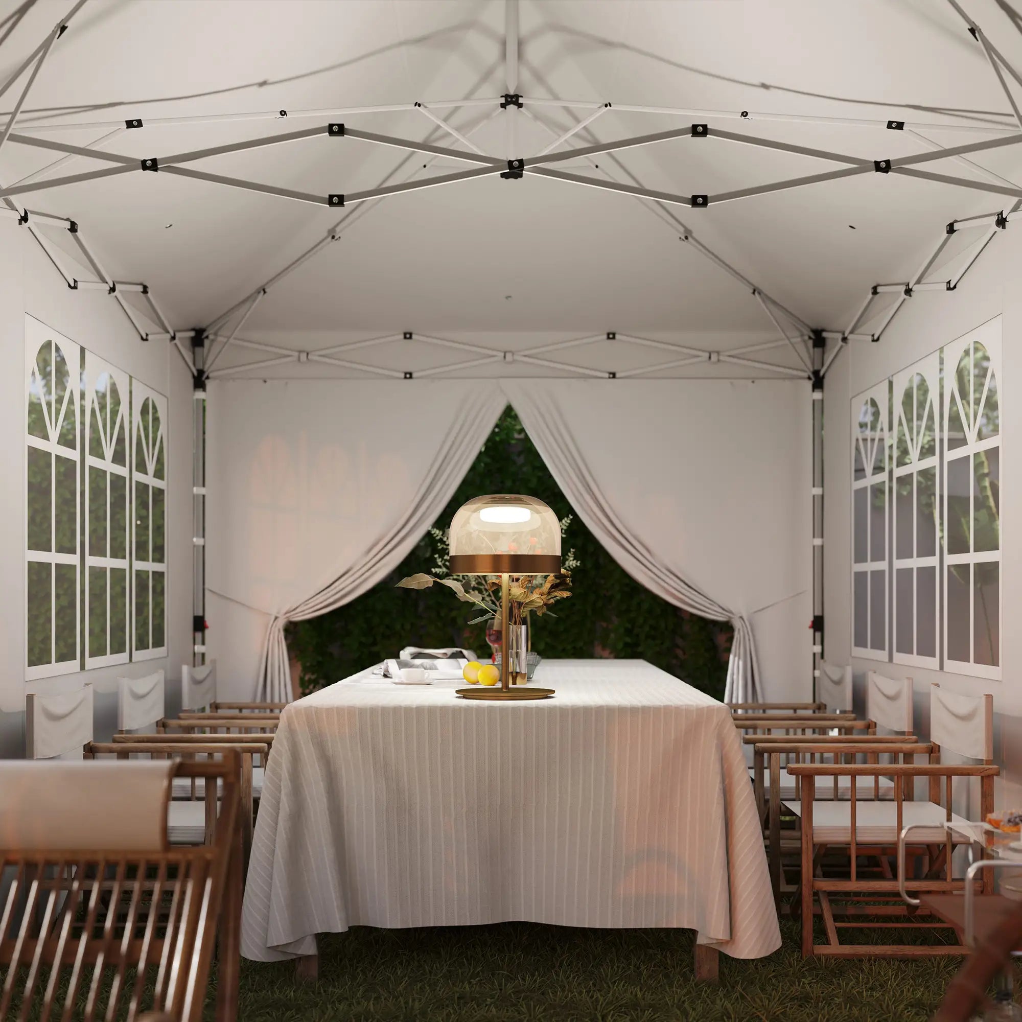 20x10 Pop Up Canopy, 6 Removable Sidewalls, Carry Bag, 6 Sand Bags, Adjustable, Grey Pop Up Canopies at Gallery Canada