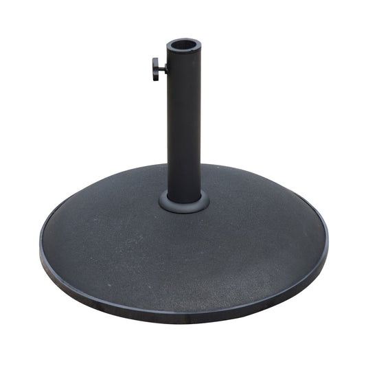 55 lbs Cement Umbrella Base Holder 20" Heavy Duty Round Parasol Stand for Patio, Outdoor, Backyard, Black - Gallery Canada
