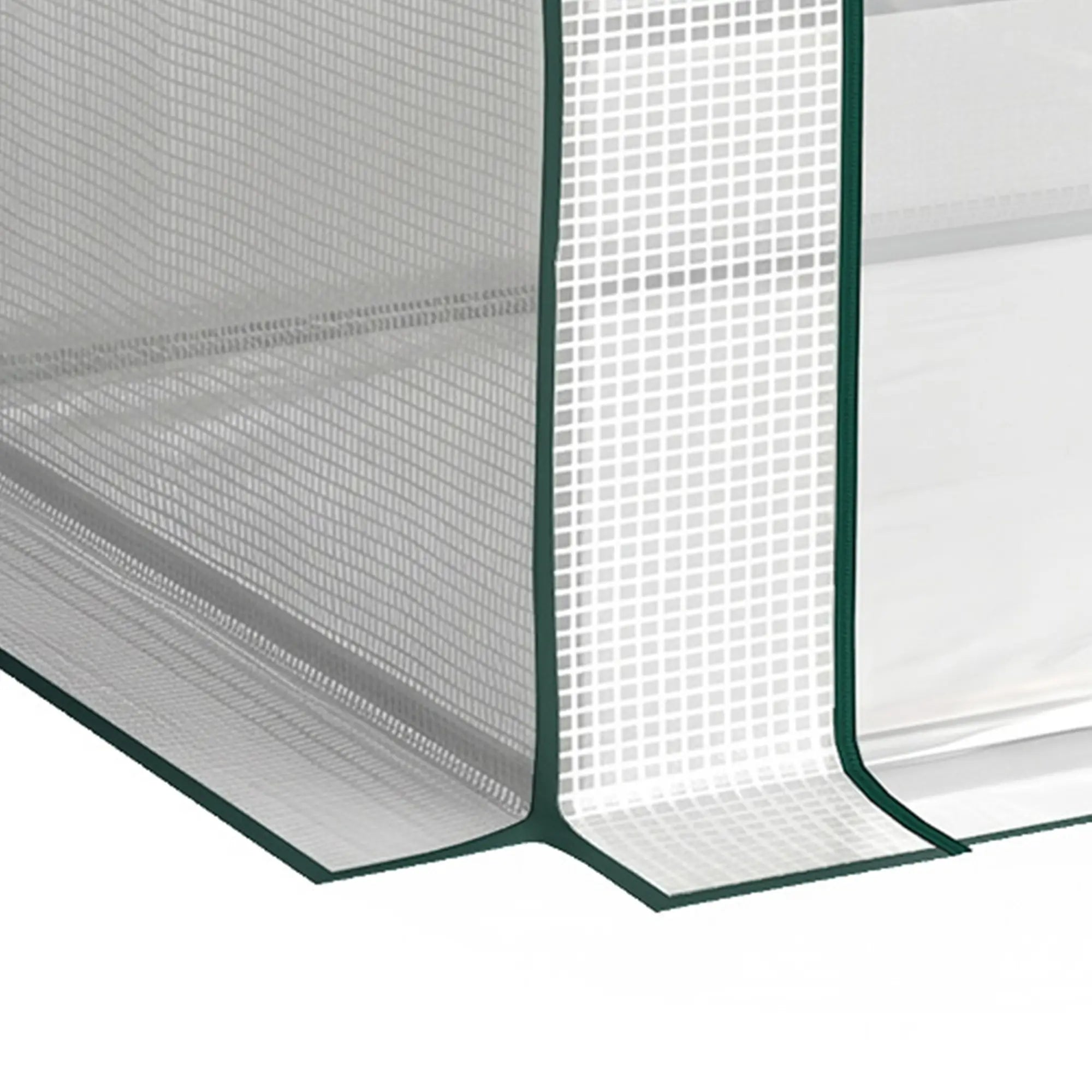 6' x 3' x 3' Portable Mini Greenhouse, 2 PE Covers, Steel Frame, White Mini Greenhouses at Gallery Canada