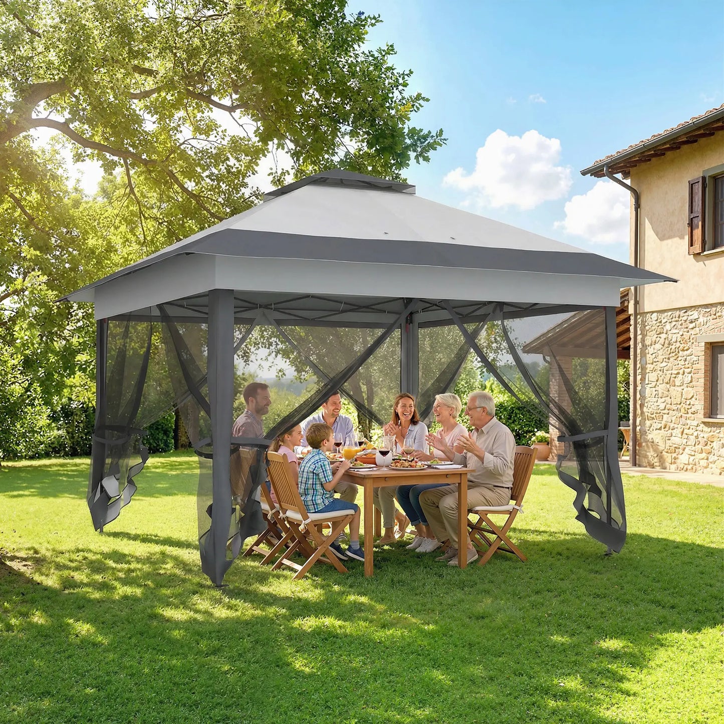 12' x 12' Foldable Pop-Up Party Tent, Instant Canopy Sun Shade Gazebo Pop Up Canopies at Gallery Canada