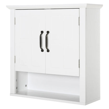Wall Mount Bathroom Cabinet, 2 Doors, Adjustable Shelf, White Wall Mounted Cabinets at Gallery Canada