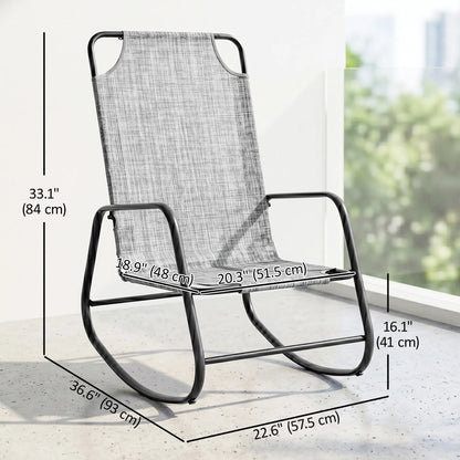 Garden Rocking Chair Outdoor Indoor, Grey Outdoor Rocking Chairs at Gallery Canada
