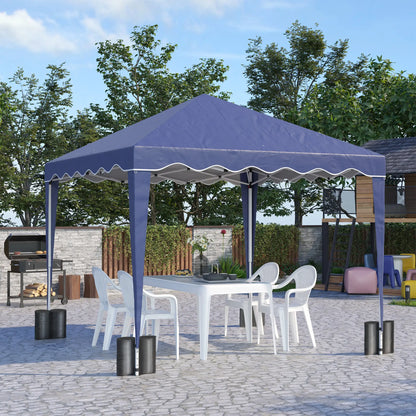 10' x 10' Pop Up Canopy Tent, Adjustable Height, Carry Bag, Blue Pop Up Canopies at Gallery Canada