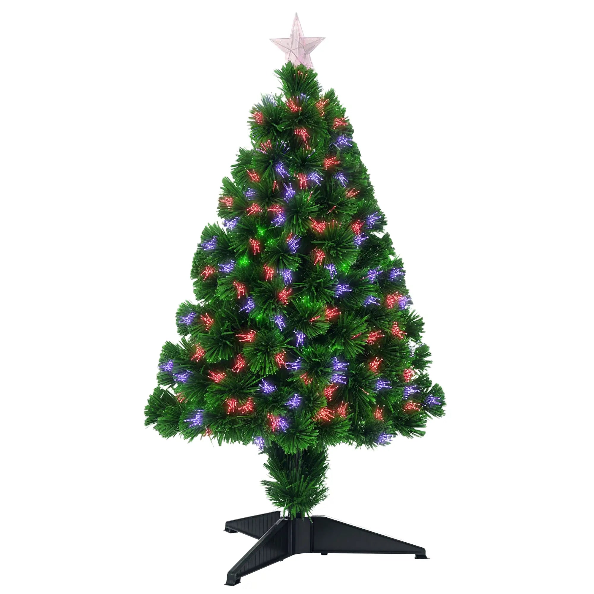 2.5FT Prelit Artificial Christmas Tree, Fiber Optics, Green Artificial Christmas Trees Green and White at Gallery Canada