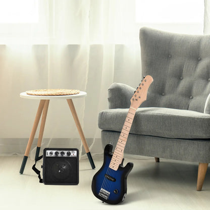 30 Inch Kids Electric Guitar, 3/4 Size, Starter Kit, Blue/Black Electronic Musical Pianos at Gallery Canada