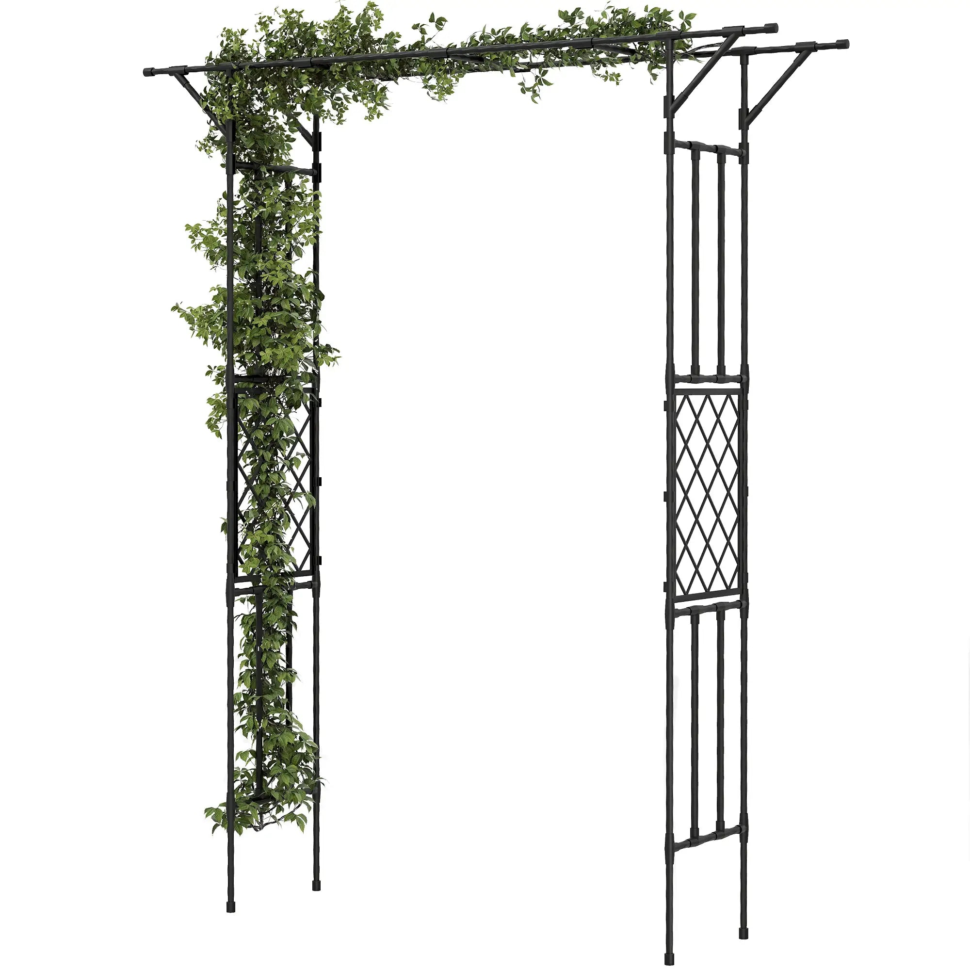 PE-Coated Steel Garden Arch Trellis, 70.9