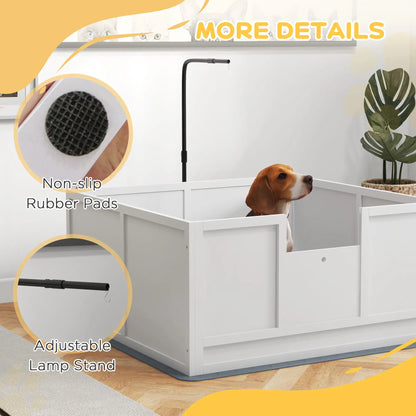 Dog Whelping Box, Waterproof Pad, Adjustable Door, 41" x 39" Houses, Kennels & Pens at Gallery Canada