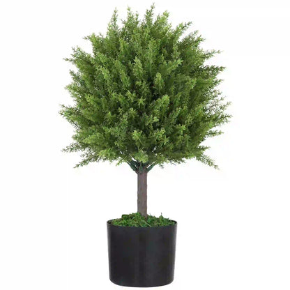 Artificial Cedar Topiary Trees In Pots, Indoor Outdoor Decor, Green Artificial Trees at Gallery Canada