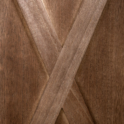 4-Panel Farmhouse Room Divider, Foldable Wooden Frame 5.6FT, Walnut Room Dividers at Gallery Canada