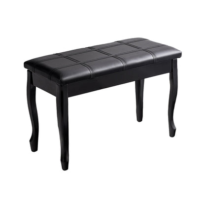 Solid Wood PU Leather Piano Bench with Storage, Black Pianos & Keyboards at Gallery Canada