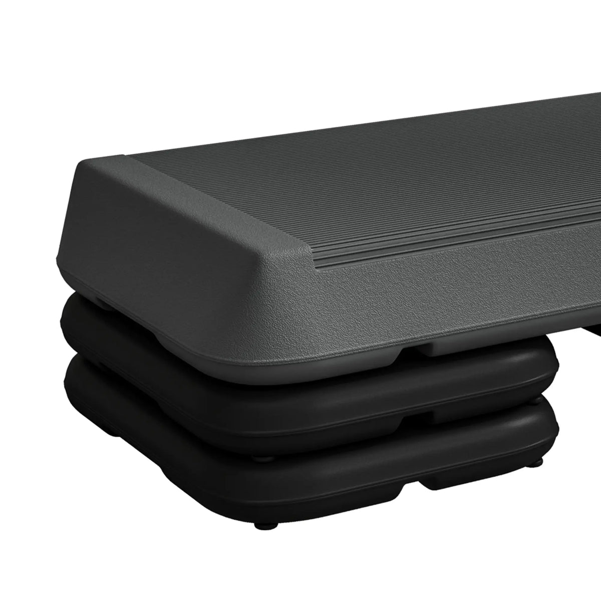 Stepper Aérobique Réglable, 3 Niveaux 4", 6", 8", 150kg, Gris