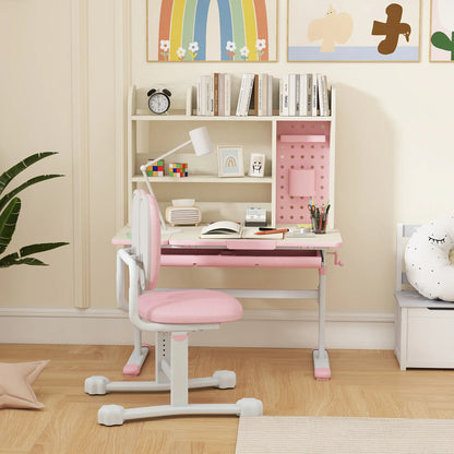 Kids Desk Chair Set, Adjustable Height, Ages 3-12, Pink Kids Desk Sets at Gallery Canada