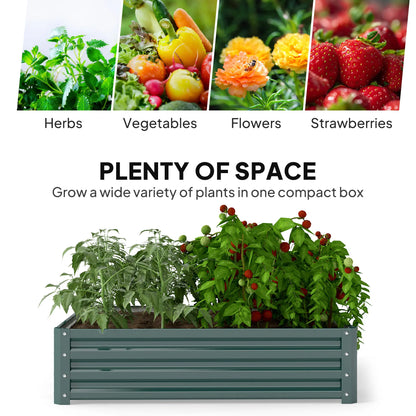 4' x 4' x 1' Galvanized Steel Raised Garden Bed, Vegetables, Flowers, Herbs Galvanized Planter Boxes at Gallery Canada