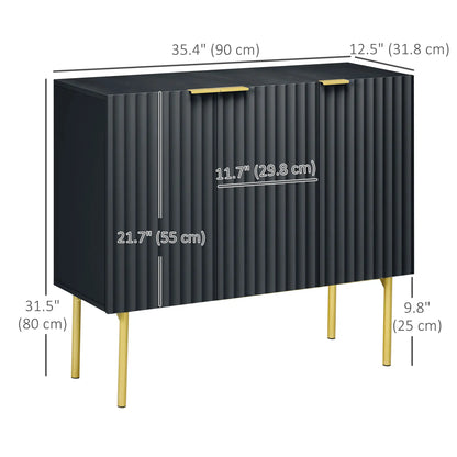 Modern Storage Cabinet, Sideboard Buffet, Gold Legs, Black Storage Cabinets at Gallery Canada