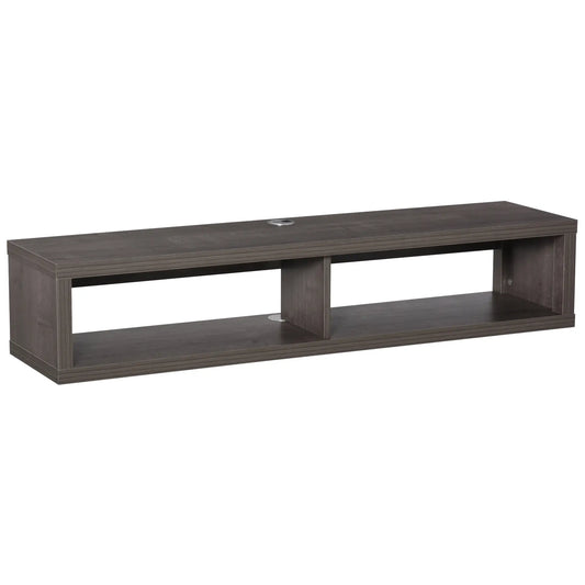 Floating TV Stand for 50" TVs, Wall Mounted, Wood Grain, Dark Grey TV Stands Dark Grey with Wood Grain at Gallery Canada
