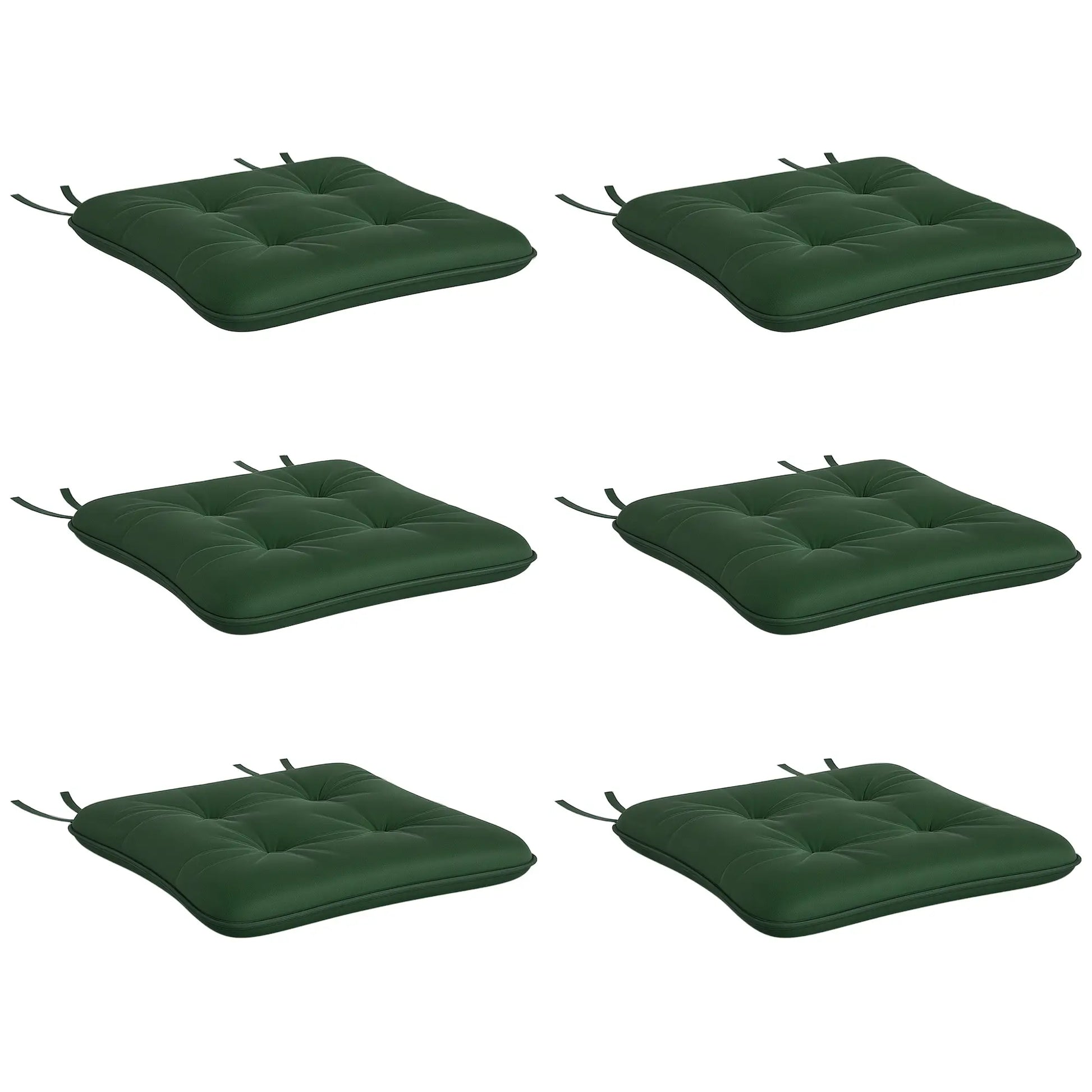 6-Piece Outdoor Patio Chair Cushion Set, Button Tufted, Dark Green Patio Chair Cushions at Gallery Canada