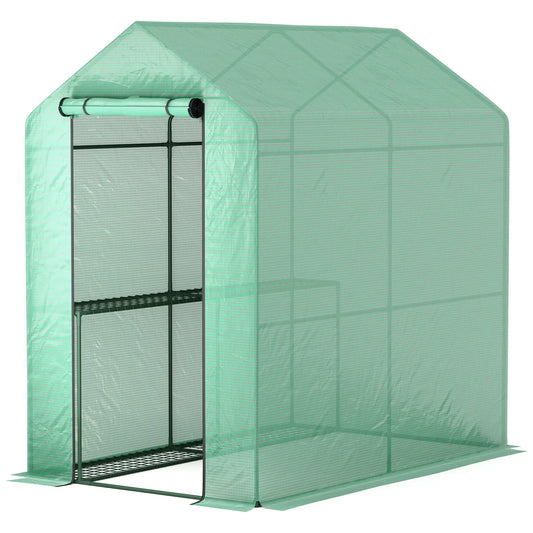 Walk-in Greenhouse, 73" x 47" x 75", Portable Plant House, Green