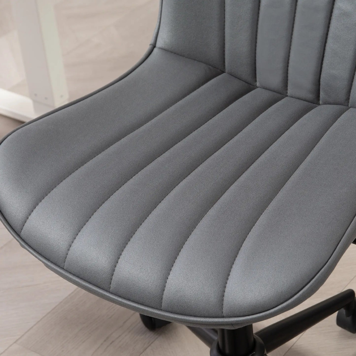 Armless Office Chair, 360° Swivel, Adjustable Height, Dark Grey Task Chairs at Gallery Canada
