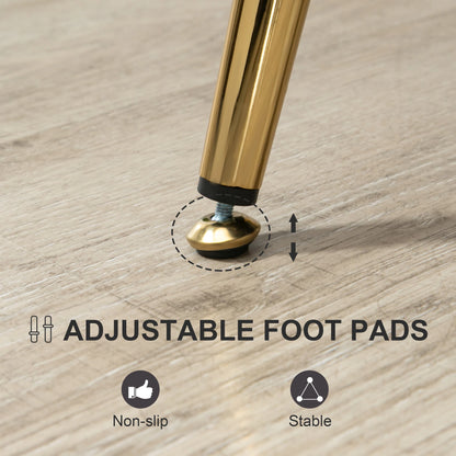 Modern Accent Chair, Velvet-Touch Fabric Leisure Club Chair with Gold Metal Legs for Bedroom, Grey Accent Chairs at Gallery Canada