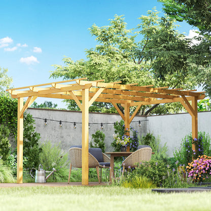10' x 13' Wood Pergola, Outdoor Gazebo for Garden, Patio Pergolas at Gallery Canada