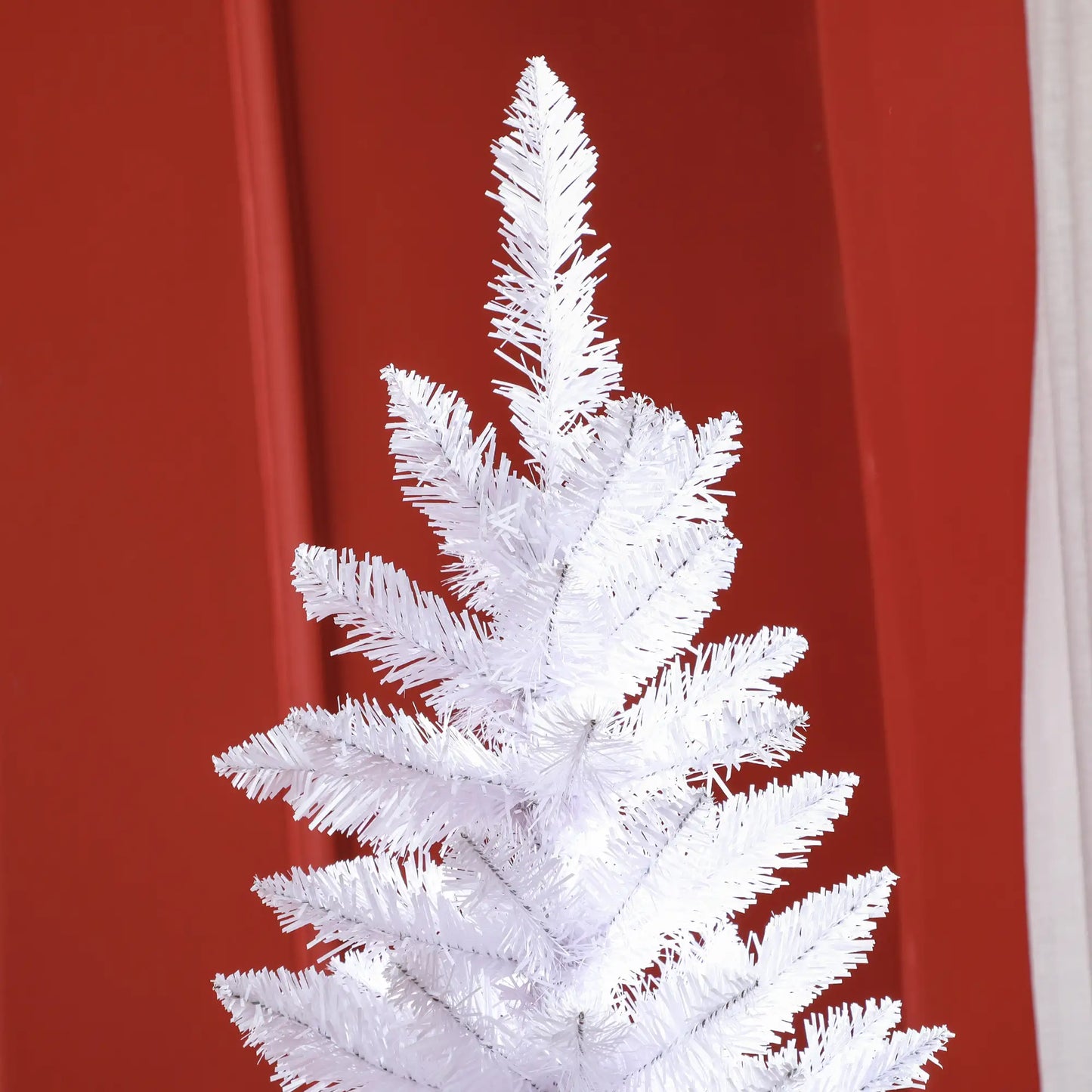 6ft Pencil Artificial Christmas Tree, 479 Branch Tips, Steel Base, White Pencil Christmas Trees at Gallery Canada