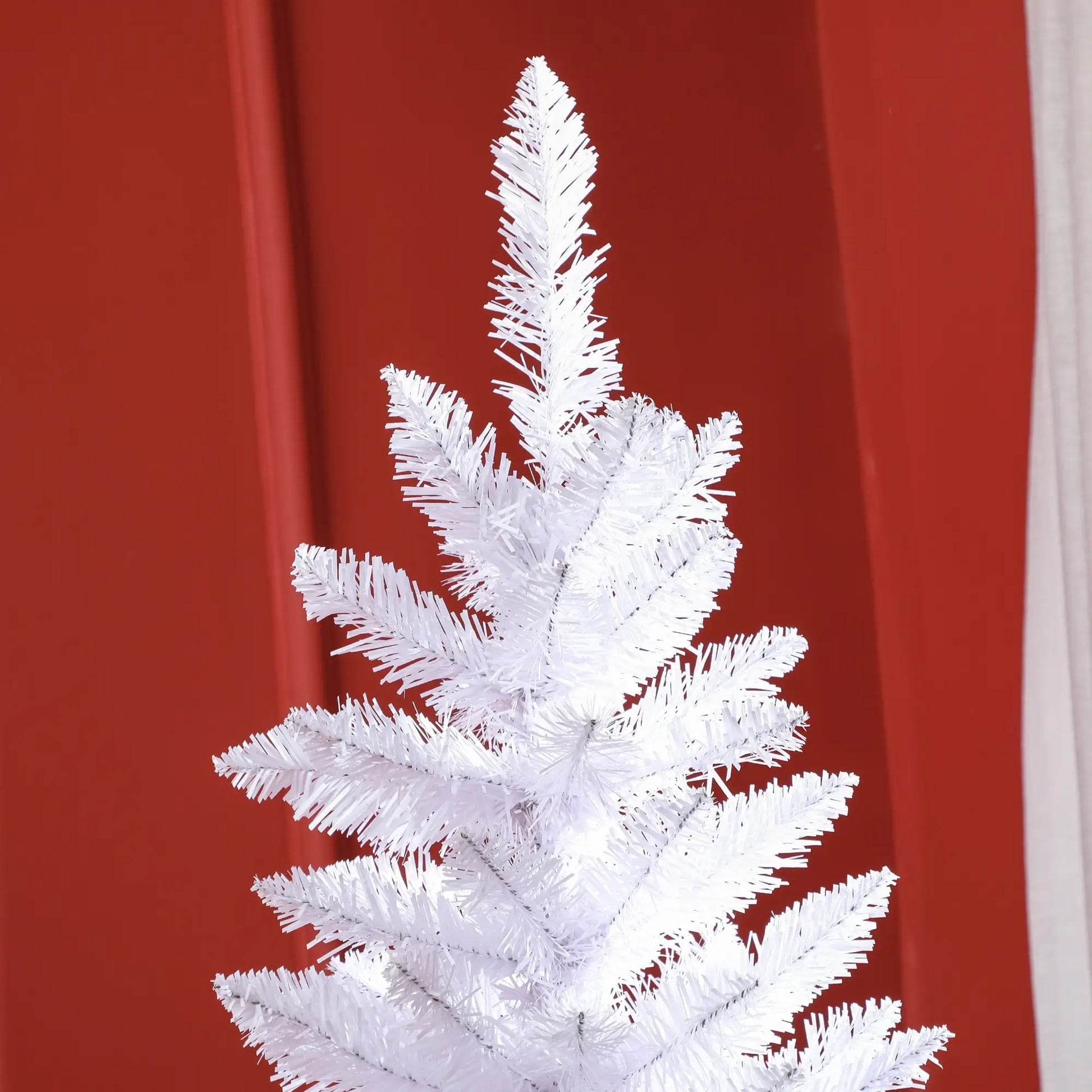 6ft Pencil Artificial Christmas Tree, 479 Branch Tips, Steel Base, White Pencil Christmas Trees at Gallery Canada
