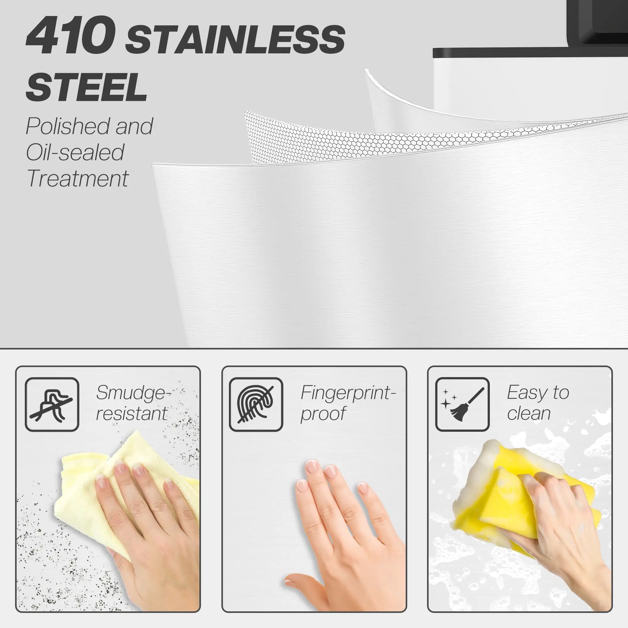 5.3 Gallon Stainless Steel Kitchen Trash Can, Soft-Close Lid, Foot Pedal, White Household Supplies at Gallery Canada