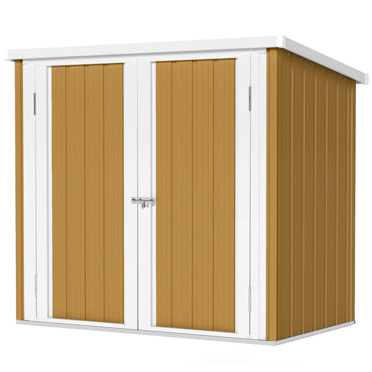 5' x 3' Metal Garden Storage Shed With Double Doors Sheds Yellow at Gallery Canada
