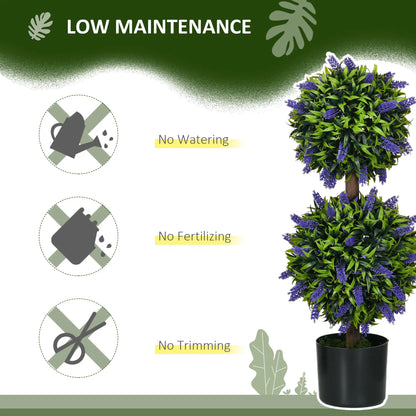 2.3ft Artificial Lavender Plants, Set of 2 with Pot, Indoor Outdoor Decor Artificial Trees at Gallery Canada