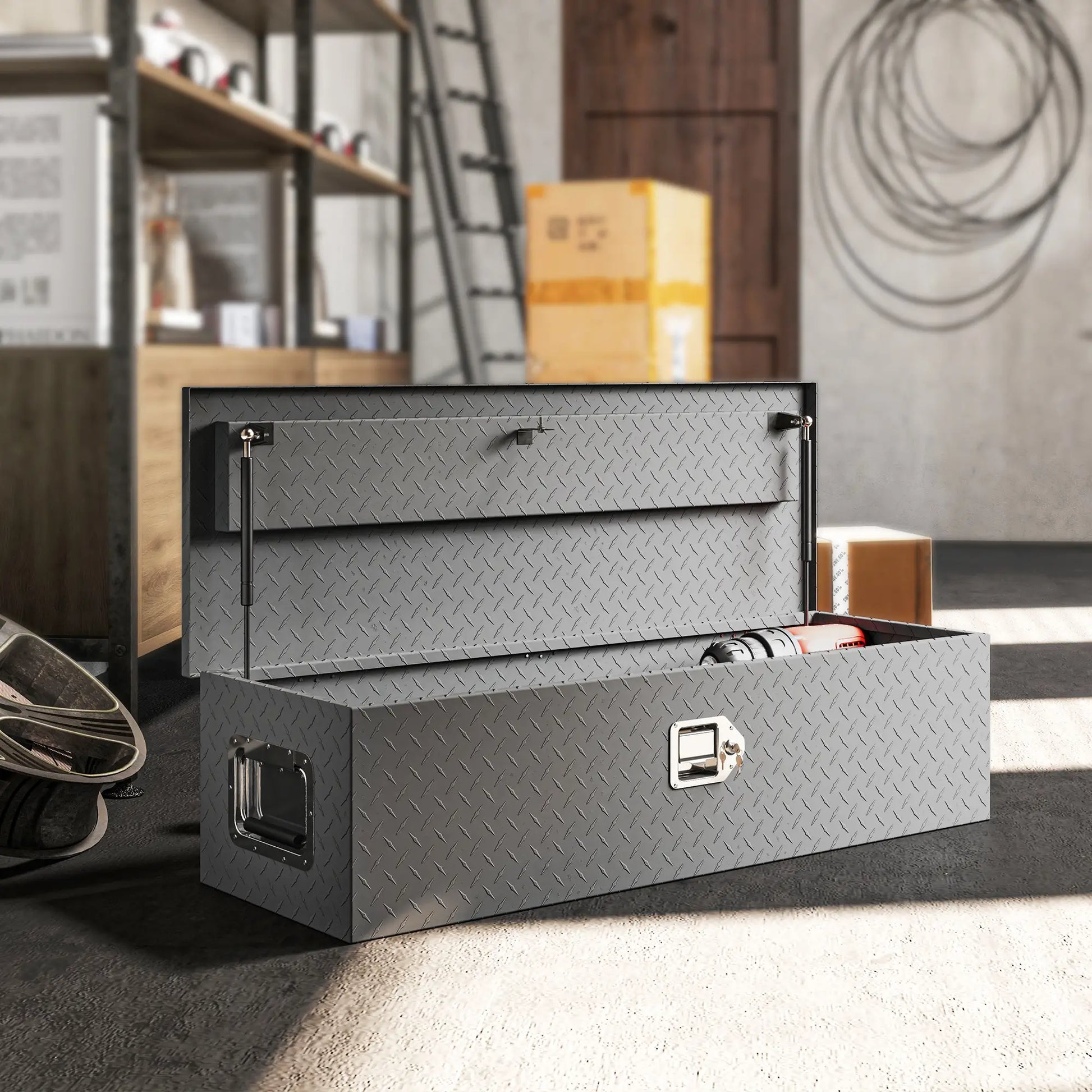 39" x 13" x 10" Truck Tool Box, Heavy Duty, Lock and Keys, Aluminum Automotive at Gallery Canada