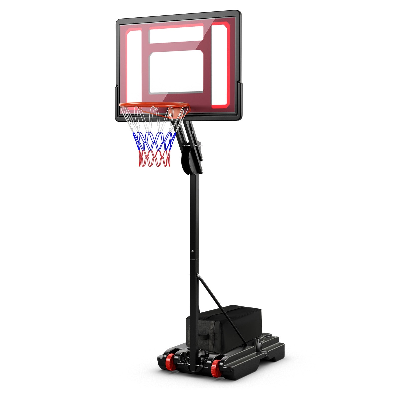 Basketball Hoop with 5-10 Feet Adjustable Height for Indoor Outdoor, Black Sport Equipments Black at Gallery Canada
