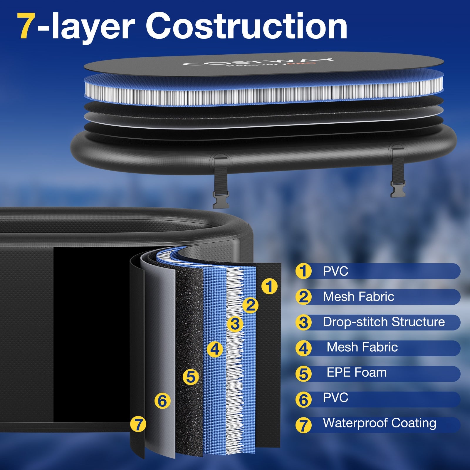 Portable Ice Bath Tub for Home with Lid and Protective Cover, Black Spa & Salon at Gallery Canada