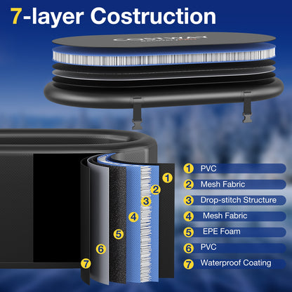 Portable Ice Bath Tub for Home with Lid and Protective Cover, Black Spa & Salon at Gallery Canada