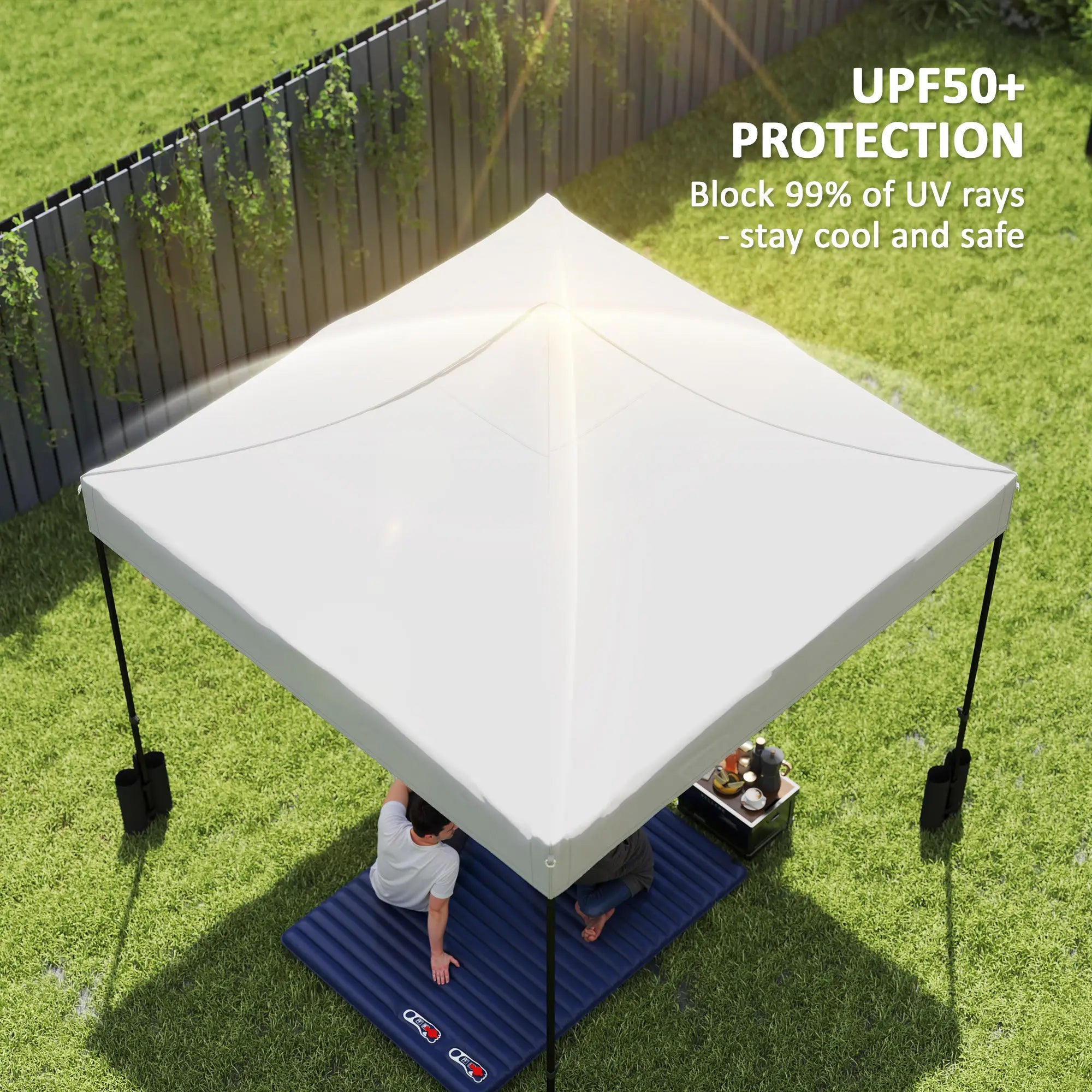 10' x 10' Replacement Canopy Top, Pop Up Tent, UPF50+, White Gazebo Canopy Replacement at Gallery Canada