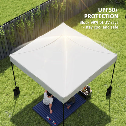 10' x 10' Replacement Canopy Top, Pop Up Tent, UPF50+, White Gazebo Canopy Replacement at Gallery Canada