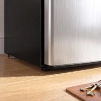Réfrigérateur mini 2,6 pieds cubes, réfrigérateur compact à porte unique, argent