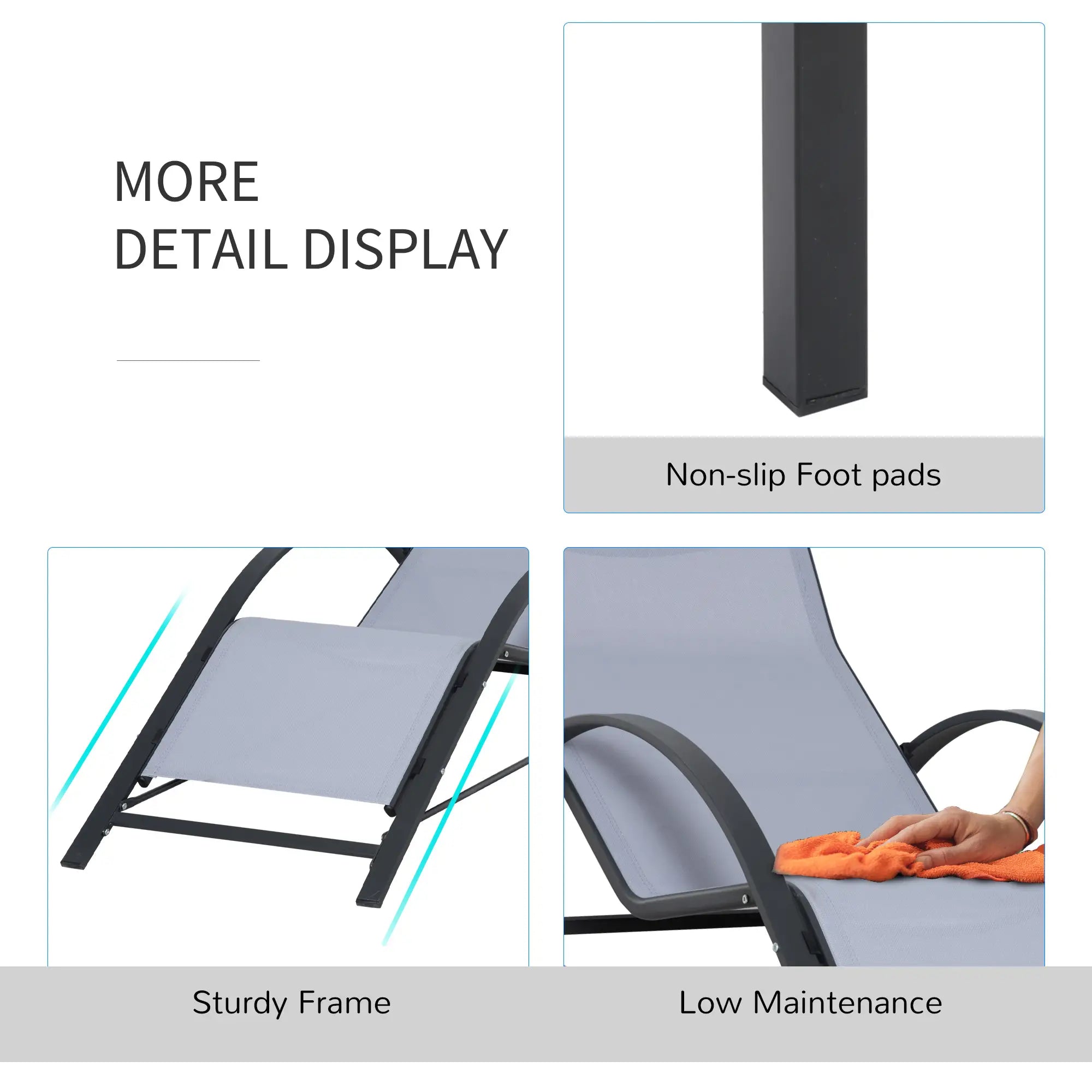 3-Piece Outdoor Lounge Set, 2 S-Chairs, Glass Table, Light Grey Lounger Chairs at Gallery Canada