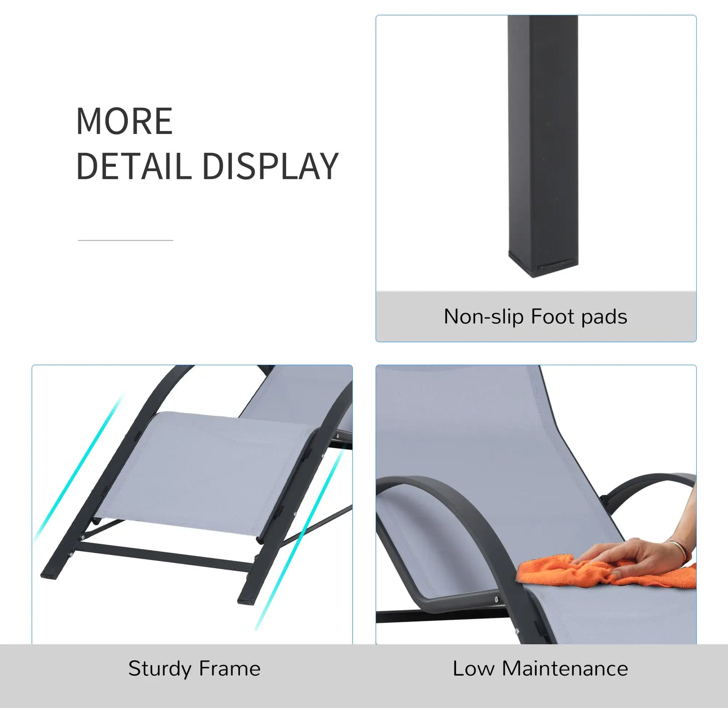 3-Piece Outdoor Lounge Set, 2 S-Chairs, Glass Table, Light Grey Lounger Chairs at Gallery Canada