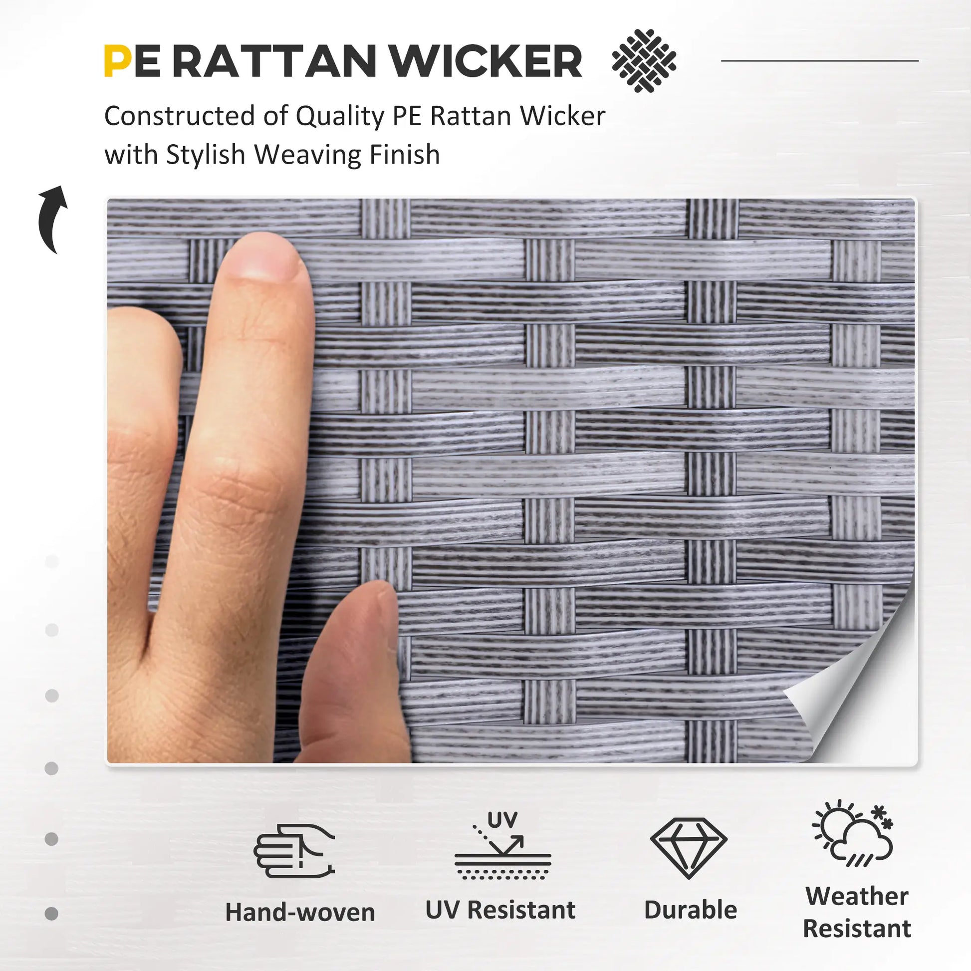 5-Piece Wicker Patio Set, Table, Ottomans, Bright Blue, Blue Patio Furniture Sets at Gallery Canada