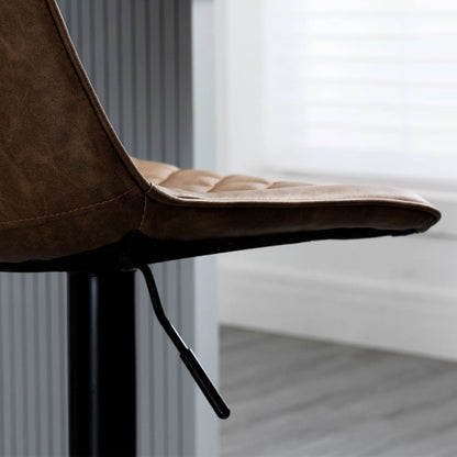 Swivel Counter Height Barstools Set of 2, Adjustable, Dark Brown Bar Stools at Gallery Canada