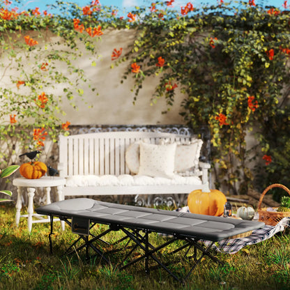 26.4" Wide Folding Bed, Camping Cot for Adults, Grey Camping Cots at Gallery Canada