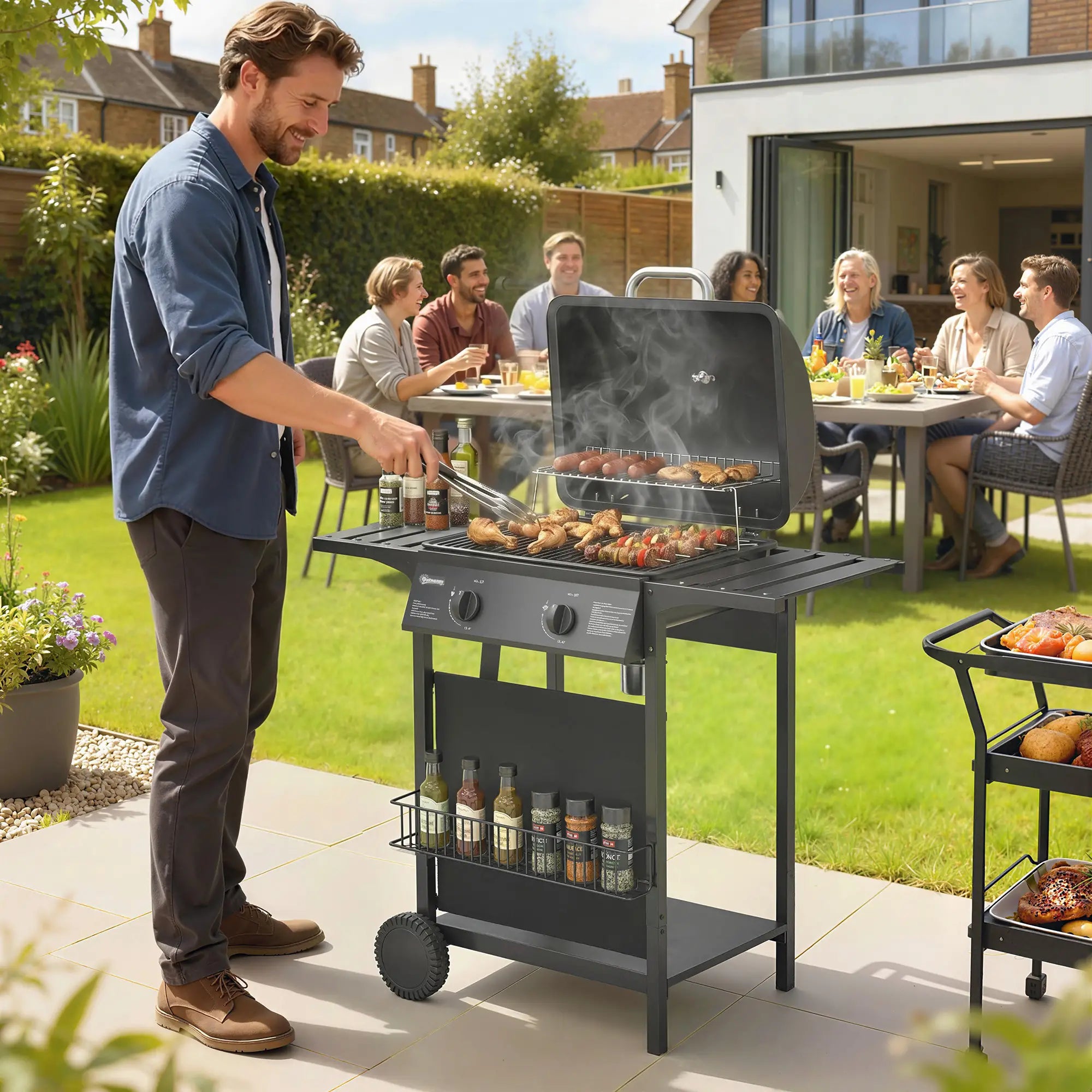 2-Burner Propane Gas Grill, 18000 BTU, Black Propane Gas Grills at Gallery Canada