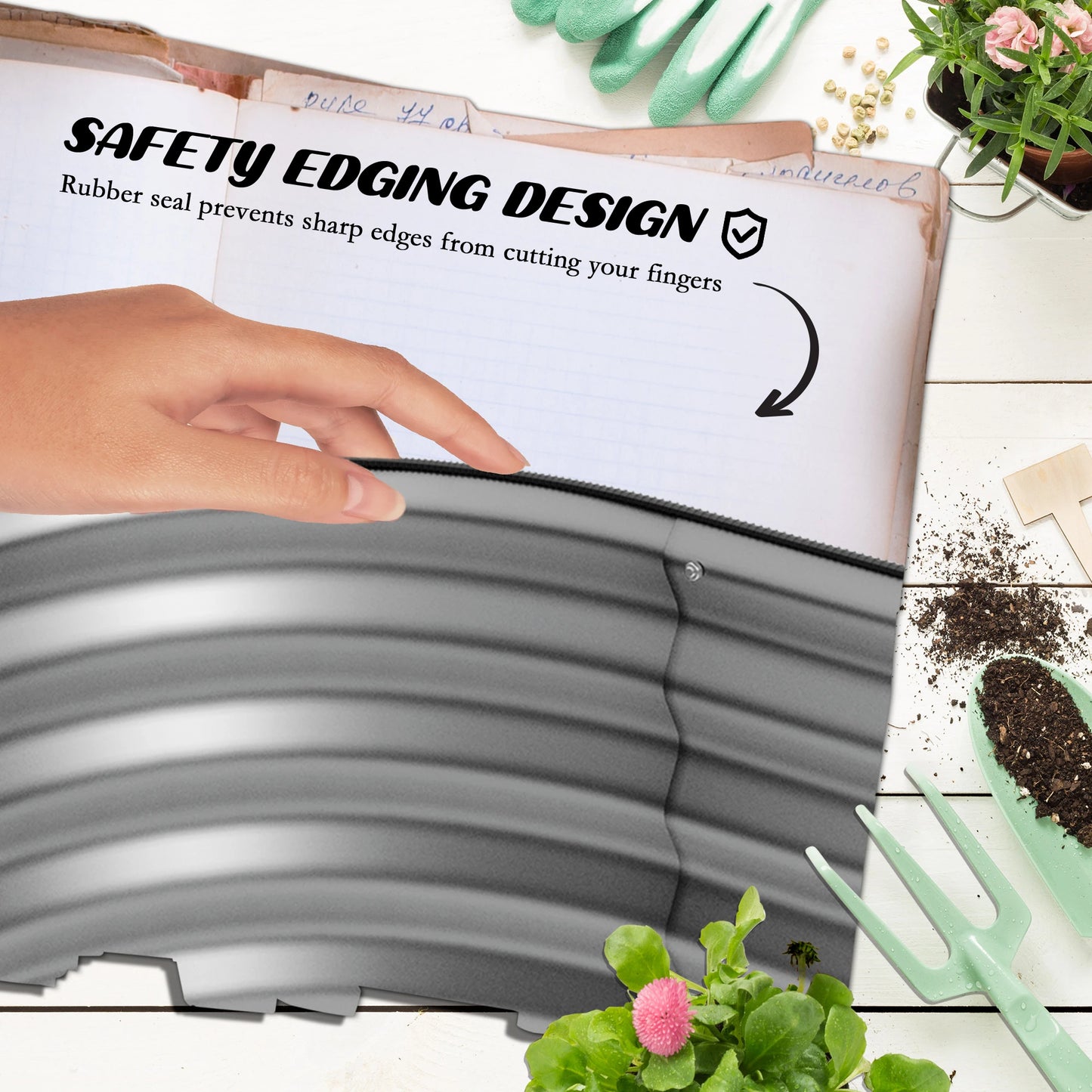 7.9 x 2 x 1ft Galvanized Raised Garden Bed, Metal Planter Box, Silver Galvanized Planter Boxes at Gallery Canada