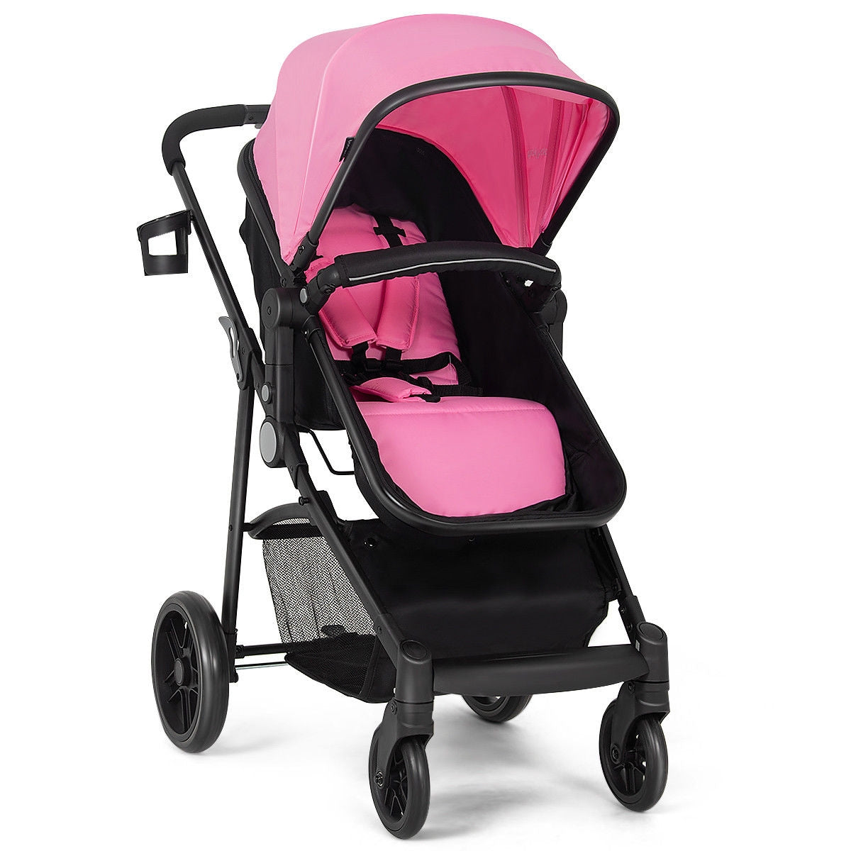 2 In 1 Foldable Newborn Baby Stroller, Pink Baby Strollers at Gallery Canada