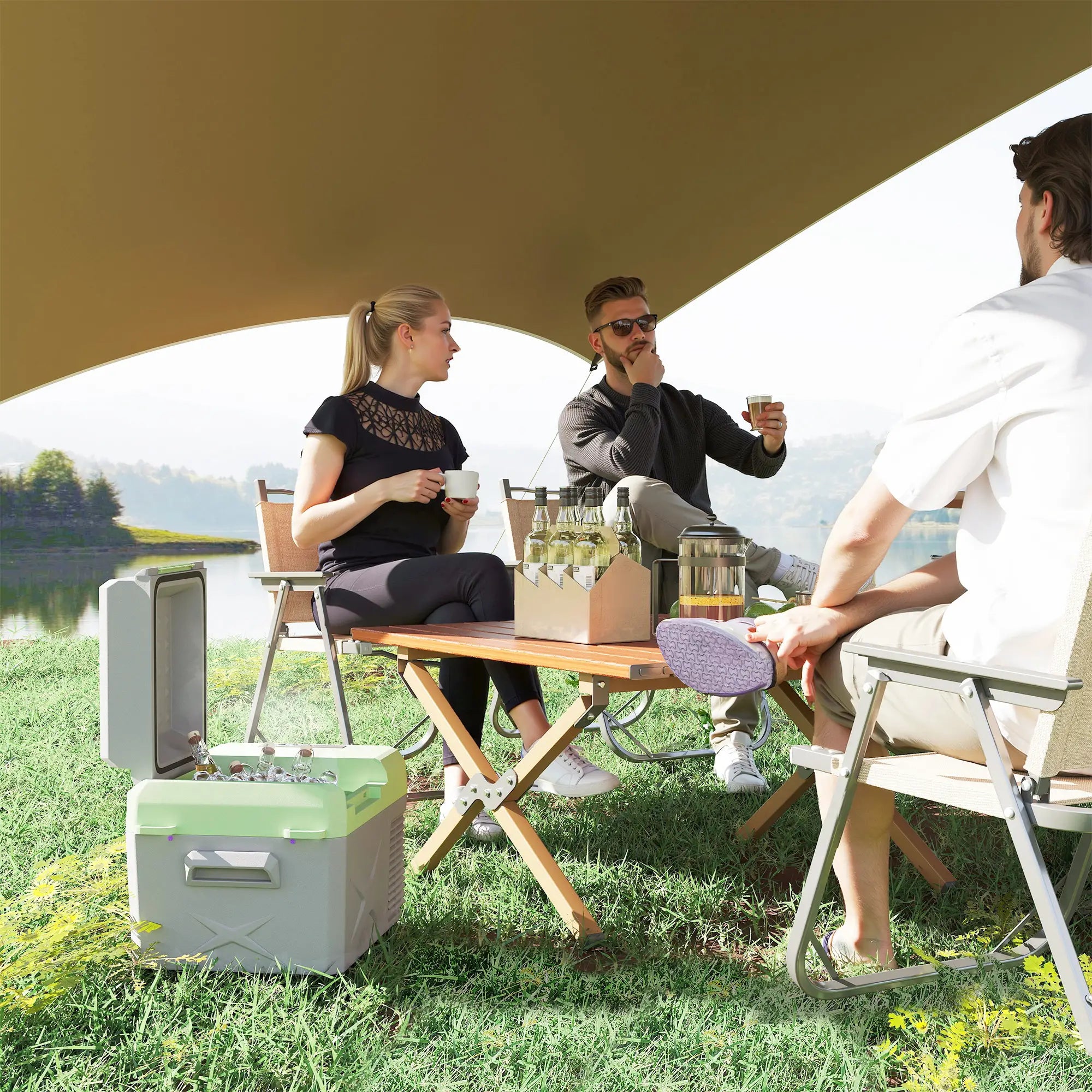 12QT Car Refrigerator, 12/24V DC, 110-240V AC, -68℉~68℉, Portable Cooler Car Coolers at Gallery Canada