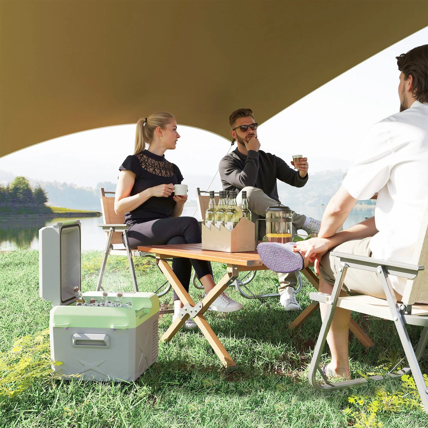 12QT Car Refrigerator, 12/24V DC, 110-240V AC, -68℉~68℉, Portable Cooler Car Coolers at Gallery Canada