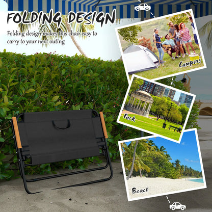 2-Seat Folding Camping Chair, Mesh Fabric, Black Patio Chairs at Gallery Canada