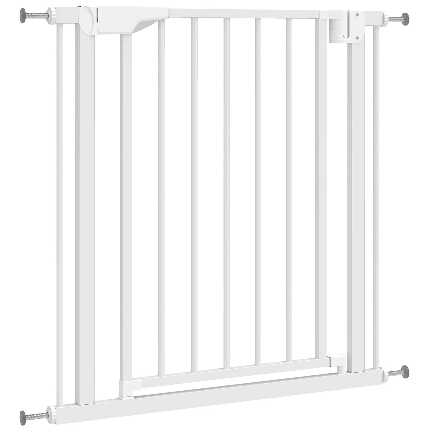 Baby Pet Safety Gate 30"-32" Wide, Auto-Close, White